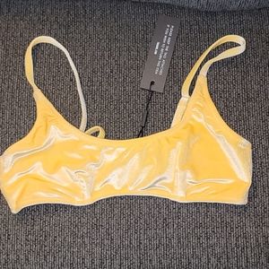 Velvet bathing suit top and matching bottoms! Medium in both.